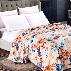 Hydrangeas Peony Micro Plush Velvet Throw Blanket